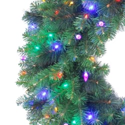 Celebrations Platinum 36 in. D LED Prelit Multicolored Mixed Pine Christmas Wreath