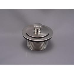 Keeney Lift N Turn 1-1/2 in. Brushed Nickel Metal Tub Drain Stopper