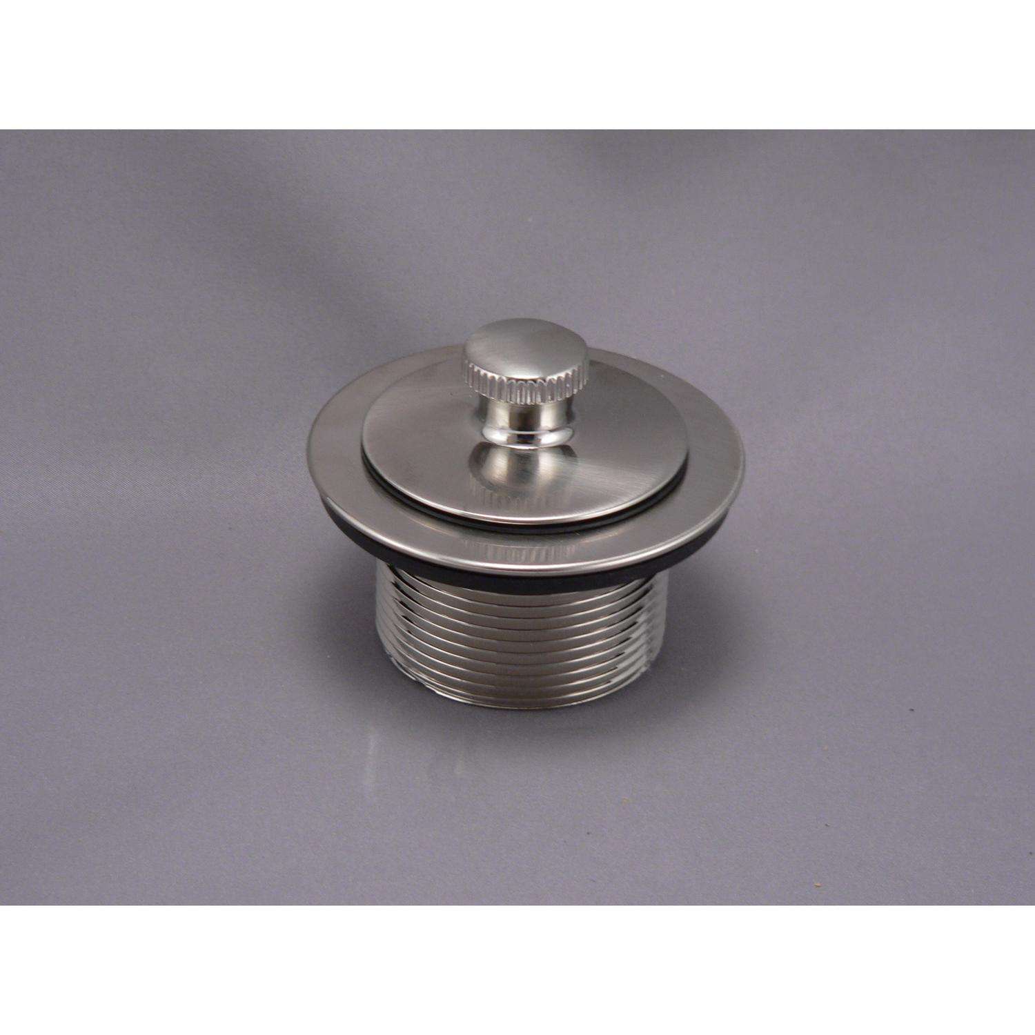 Keeney Brushed Nickel Bathtub Strainer with Screw in the Bathtub