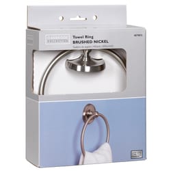 OakBrook Brushed Nickel Towel Ring Zinc