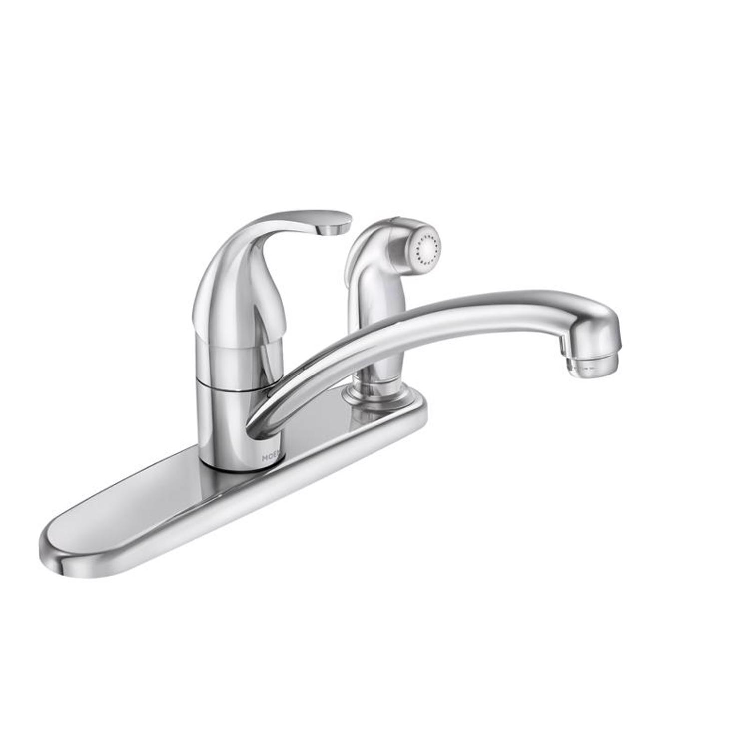 Photos - Tap Moen Adler One Handle Chrome Kitchen Faucet Side Sprayer Included 87605 