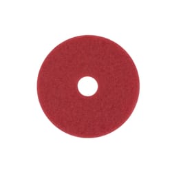 3M 19 in. D Non-Woven Natural/Polyester Fiber Buffer Floor Pad Red