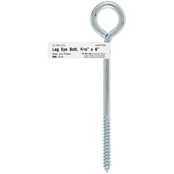 Hampton 5/16 in. X 6 in. L Zinc-Plated Steel Lag Thread Eyebolt