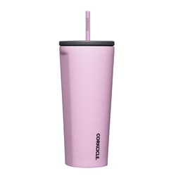 Corkcicle Cold Cup 24 oz Sun-Soaked Pink BPA Free Insulated Straw Tumbler