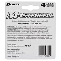 Dorcy Mastercell AAA Alkaline Batteries 4 pk Carded