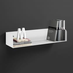 Dolle Showcase 4.5 in. H X 23.6 in. W X 7.9 in. D White Steel Decorative Wall Shelf