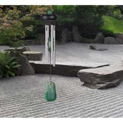 Woodstock Chimes Silver Aluminum/Wood 15 in. Jade Wind Chime