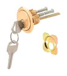 Prime-Line KW Brass-Plated Zinc Rim Cylinder Keyed Alike