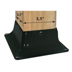 Pylex Base 44 2.625 in. H X 6 in. W X 6 in. L Powder Coated Black Steel Post Base Trim