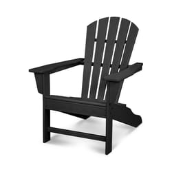 POLYWOOD Black HDPE Frame Adirondack Armchair