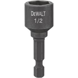 DeWalt Impact Ready 1/2 in. X 1-7/8 in. L Black Oxide Nut Driver 1 pc
