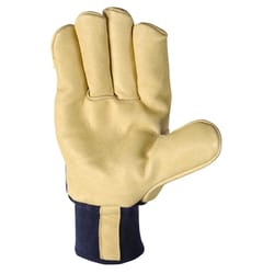 Wells Lamont Men's Cold Weather Work Gloves Tan/Blue XXL 1 pk