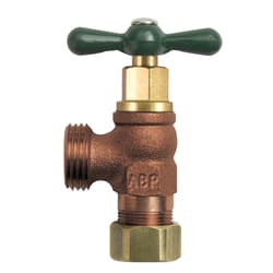 Arrowhead Brass 1/2 in. Copper Compression X 3/4 in. MHT Brass Angle Valve