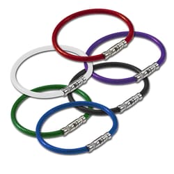 Lucky Line 5 in. D Nylon-Coated Cable Assorted Twisty Key Ring