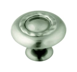 Amerock Inspirations Round Cabinet Knob 1-1/4 in. D 1-1/16 in. Satin Nickel 1 pk