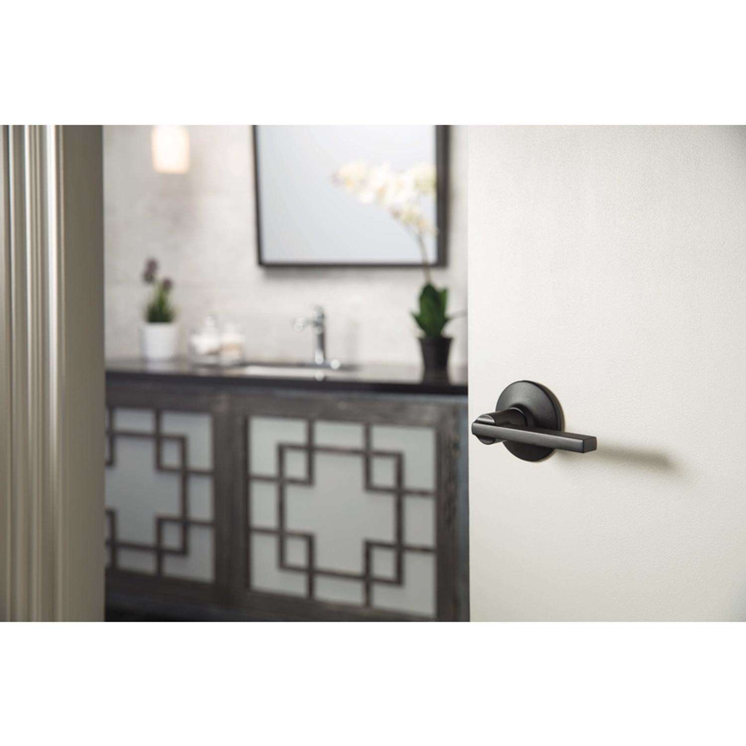 Schlage Latitude Matte Black Passage Lever Right or Left Handed Schlage Latitude Matte Black Passage Lever Right or Left Handed