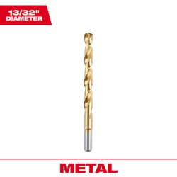 Milwaukee Thunderbolt 13/32 in. X 5-1/4 in. L High Speed Steel Drill Bit 3-Flat Shank 1 pc