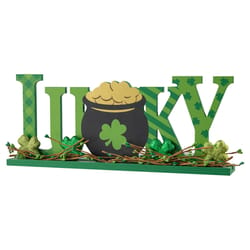 Glitzhome St Patrick's Lucky Table Decor MDF 1 pc