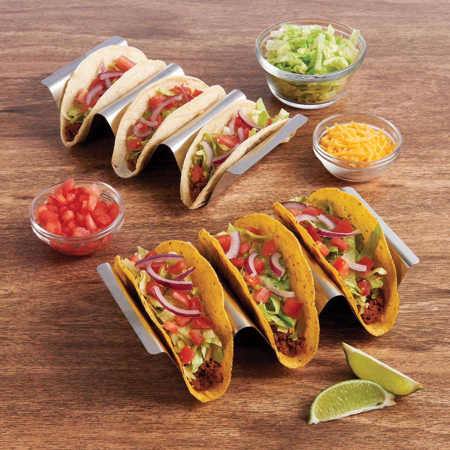 Folding Taco Holder ~ Tacos stay upright for easy filing