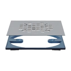 Sioux Chief 4-3/8 in. Chrome Square Stainless Steel Drain Grate
