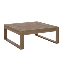 Linon Home Decor Belday Brown Square Wood Modern Coffee Table