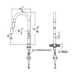 Huntington Brass Cevi One Handle Chrome Pull-Down Kitchen Faucet