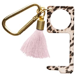 Karma Leopard Safe Touch Keychain Metal 1 pk