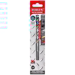 Diablo Metal Demon 7/16 in. X 5.6 in. L Stainless Steel Drill Bit 3-Flat Shank 1 pc