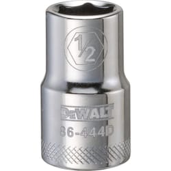 DeWalt 1/2 in. X 1/2 in. drive SAE 6 Point Socket 1 pc