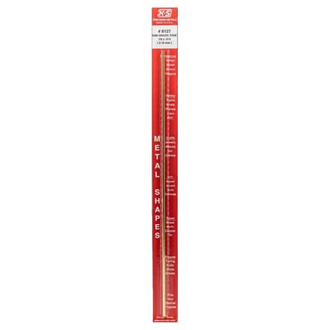 K&S 1/8 in. D X 12 in. L Round Brass Tube 1 pk K&S 1/8 in. D X 12 in. L Round Brass Tube 1 pk