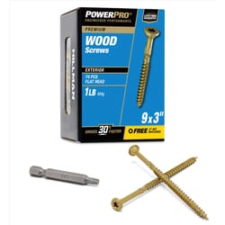 HILLMAN Power Pro No. 9 in. X 3 in. L Bronze Star Flat Head Premium Deck Screws 1 lb 74 pk