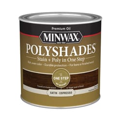 Minwax PolyShades Semi-Transparent Satin Espresso Oil-Based Stain/Polyurethane Finish 0.5 pt