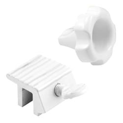 Prime-Line Defender Security Zinc-Plated White Aluminum Sash Lock 1 pk