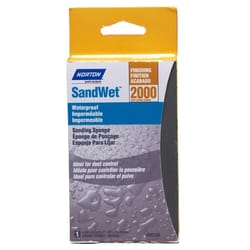 Norton SandWet 4-3/4 in. L X 2-7/8 in. W X 1 in. 2,000 Grit Extra Fine Small Area Sanding Sponge