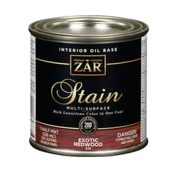 ZAR Semi-Transparent Exotic Redwood Oil-Based Polyurethane Wood Stain 1/2 pt