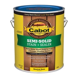Cabot Semi-Solid Low VOC Semi-Solid Tintable Neutral Base Oil-Based Deck and Siding Stain 1 gal