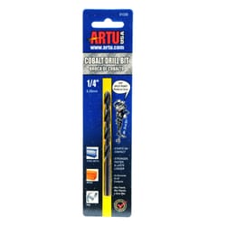 ARTU 1/4 in. X 4-1/16 in. L Cobalt Drill Bit Straight Shank 1 pc
