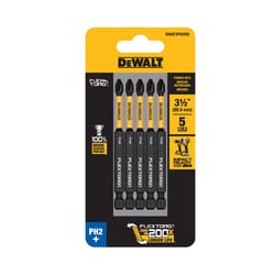 DeWalt FLEXTORQ Phillips #2 X 3-1/2 in. L Screwdriver Bit Steel 5 pc