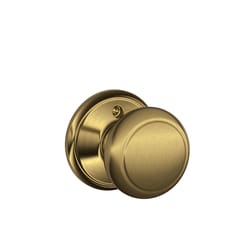 Schlage F Series Andover Antique Brass Privacy Knob 1-3/4 in.