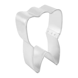 R&M International Corp International Corp 2 in. W X 3 in. L Tooth Cookie Cutter Silver 1 pc