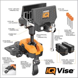 Work IQ Steel Vise 360 deg Swivel Base