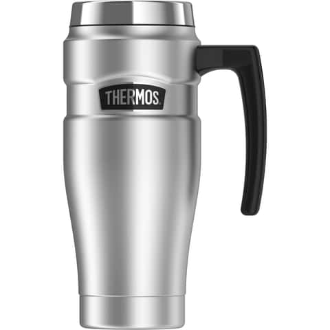 Thermos Glass Vacuum Insulated 2 Quart Pump Pot Gray Keep Drinks Hot Or  Cold