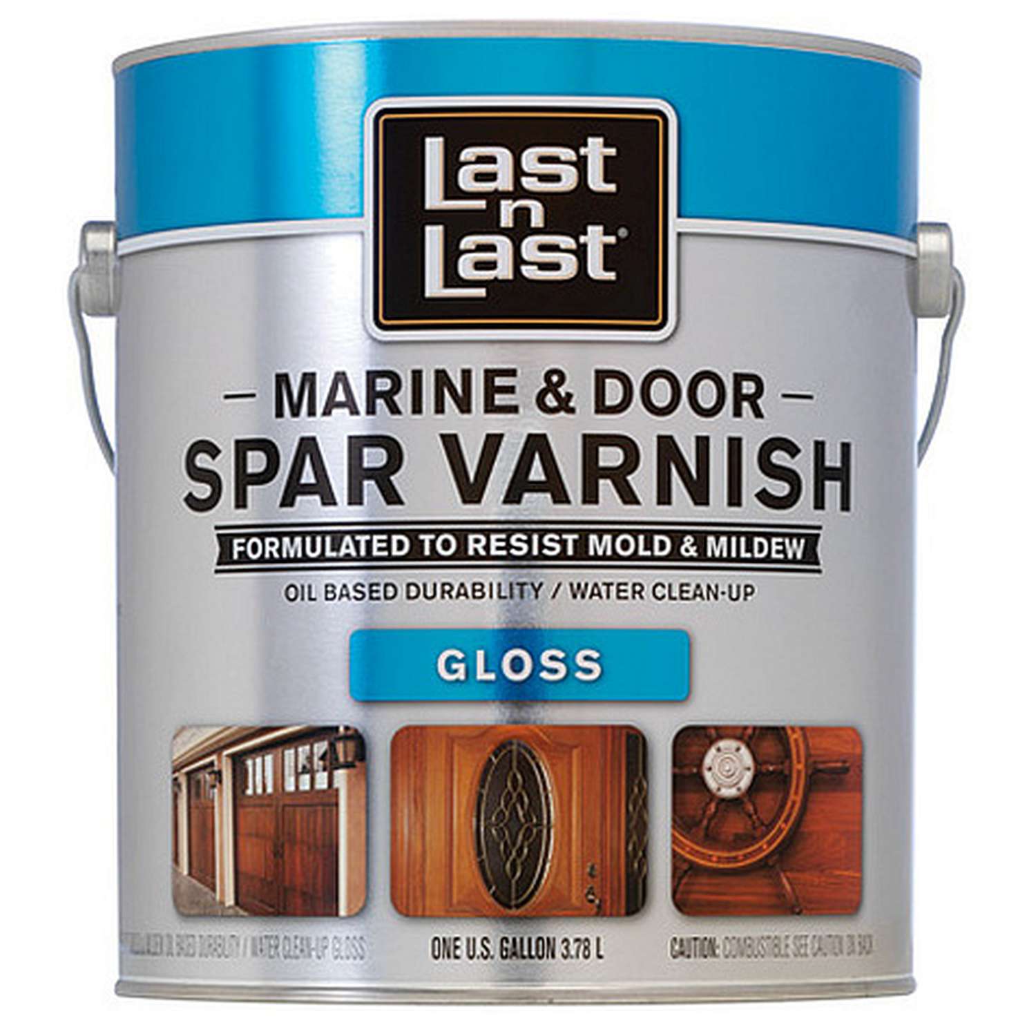 Last N Last Gloss Clear WaterBased Marine & Door Spar Varnish 1 gal