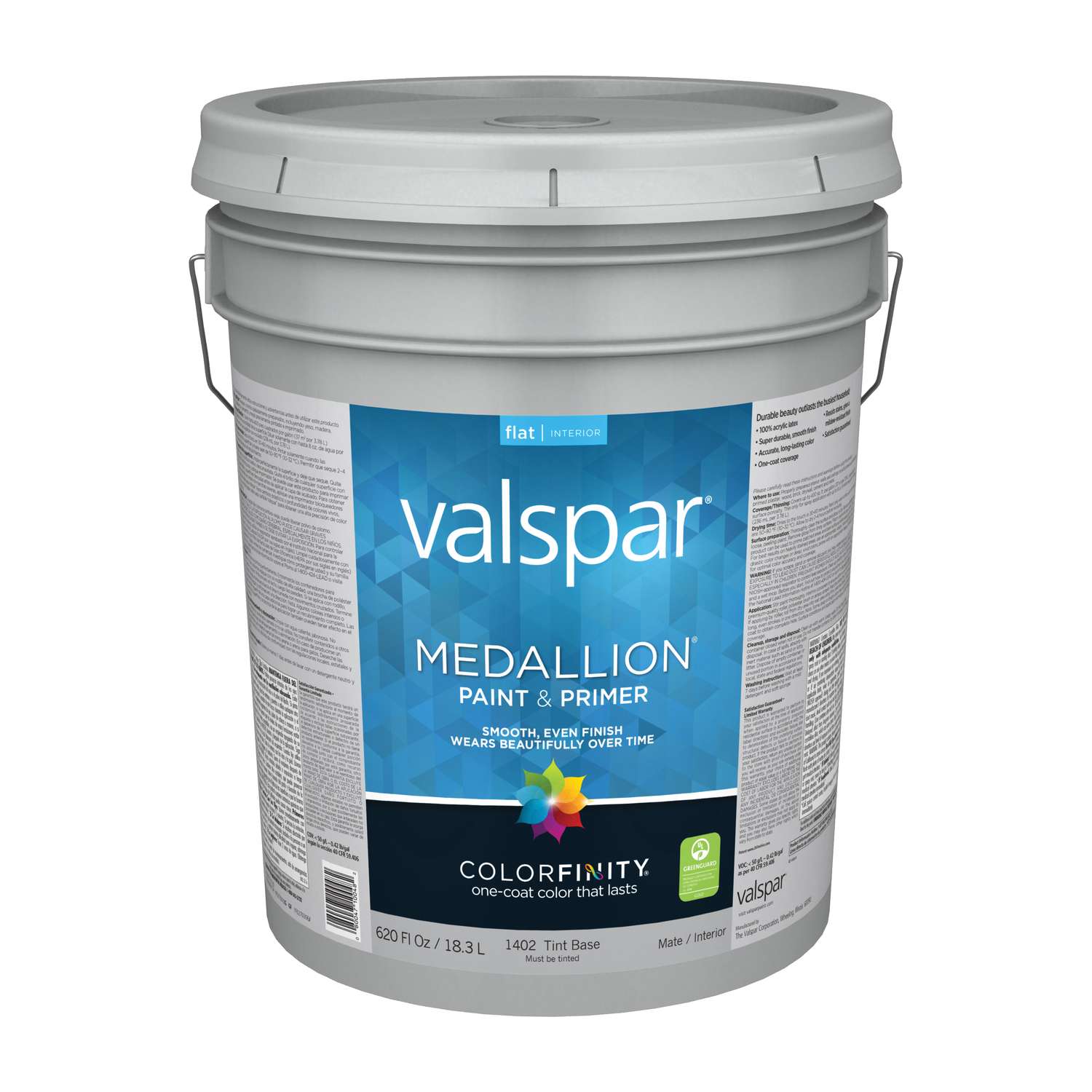 Valspar Medallion Flat Tintable Tint Base Paint Interior 5 gal Ace