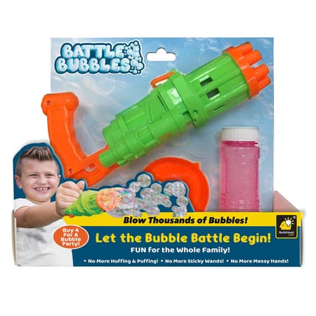 The Extreme Bubble Blowing Gun Blows Hundreds of Bubbles a Minute