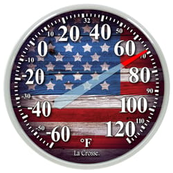 La Crosse Technology Flag Dial Thermometer Plastic Multicolored 11.88 in.