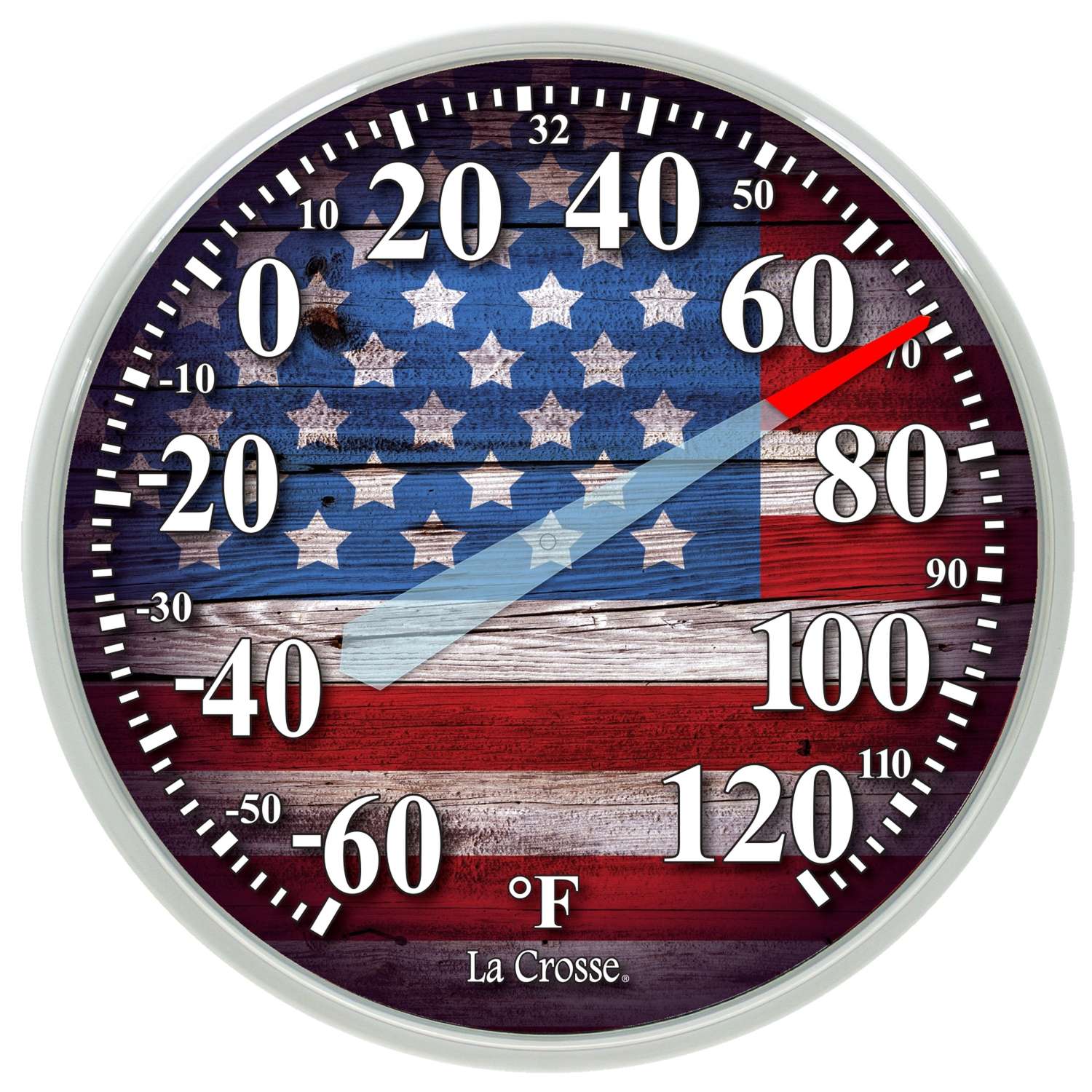 La Crosse Technology Flag Dial Thermometer Plastic Multicolored 11.88