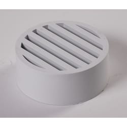 NDS 4 in. White Round Plastic Drain Grate