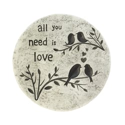 Summerfield Terrace Gray Cement 9.75 in. H X 9.75 in. W All You Need is Love Stepping Stone