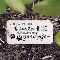 P Graham Dunn Multicolored Faux Marble 4 in. H X 8 in. L X 1 in. W You Were Our Favorite Hello Stepp